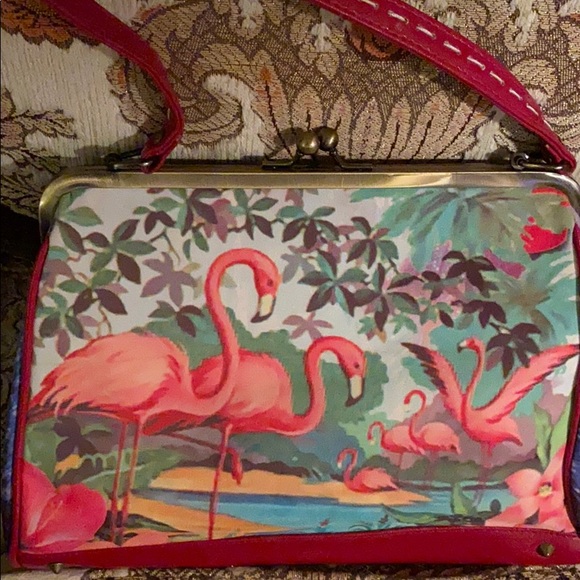 Vintage Far Nine Flamingo Purse - Picture 4 of 8
